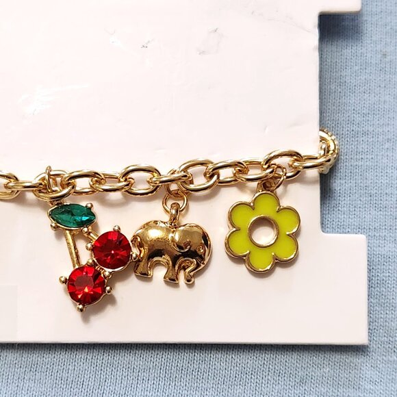 Ivory Ella Light Blue Long Sleeved Tee Shirt Pink Elephant Plus Bracelet Size M - Picture 12 of 16